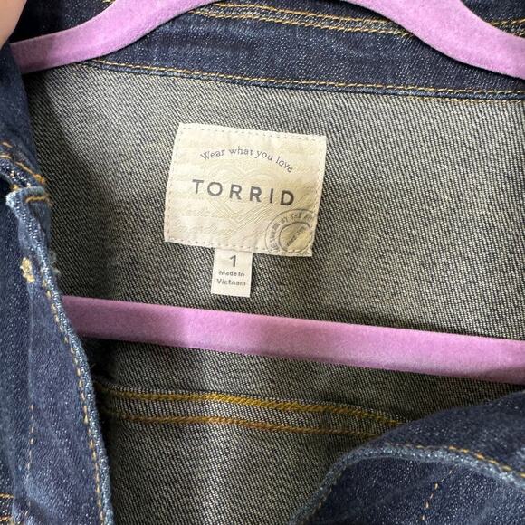 Torrid Denim Blue Jean Jacket 2 - Picture 4 of 6